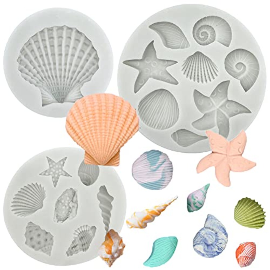 3 PCS Marine Theme Cake Fondan - Marine Coral 评论和价格