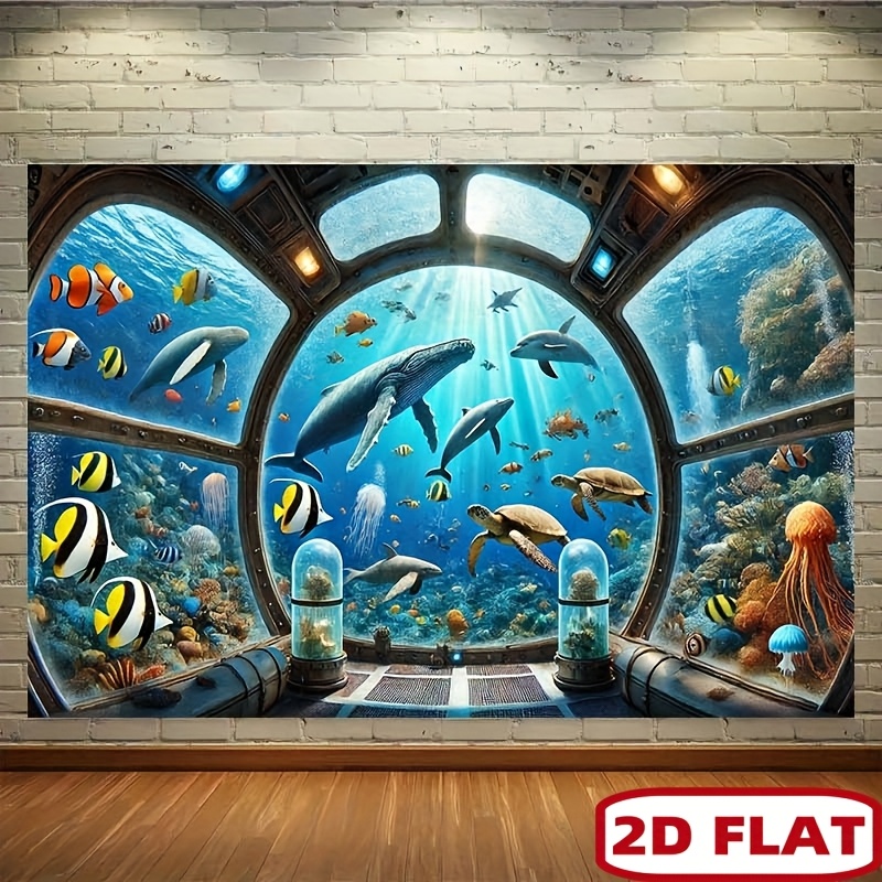Underwater Submarine Window Wh - Ocean Aquarium 评论和价格