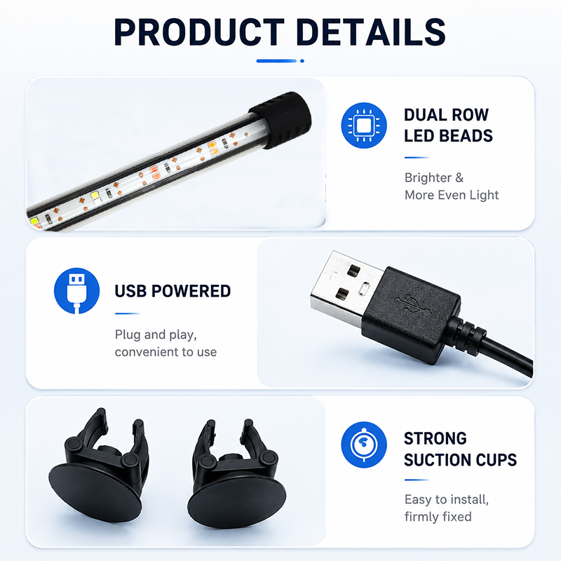 18-58cm USB Full Spectrum Aqua - Aquarium Marine Lights 评论和价格