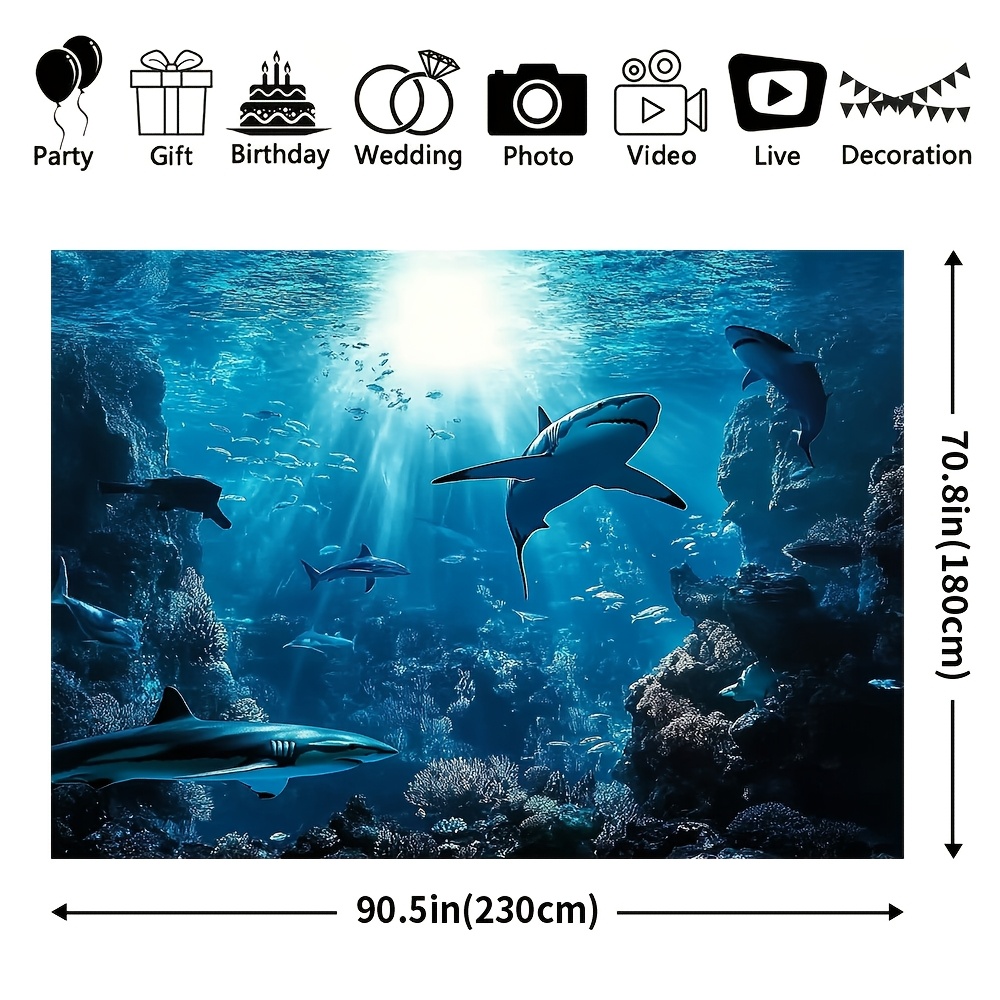 Majestic Deep Sea Shark Wall T - Marine Aquarium 评论和价格