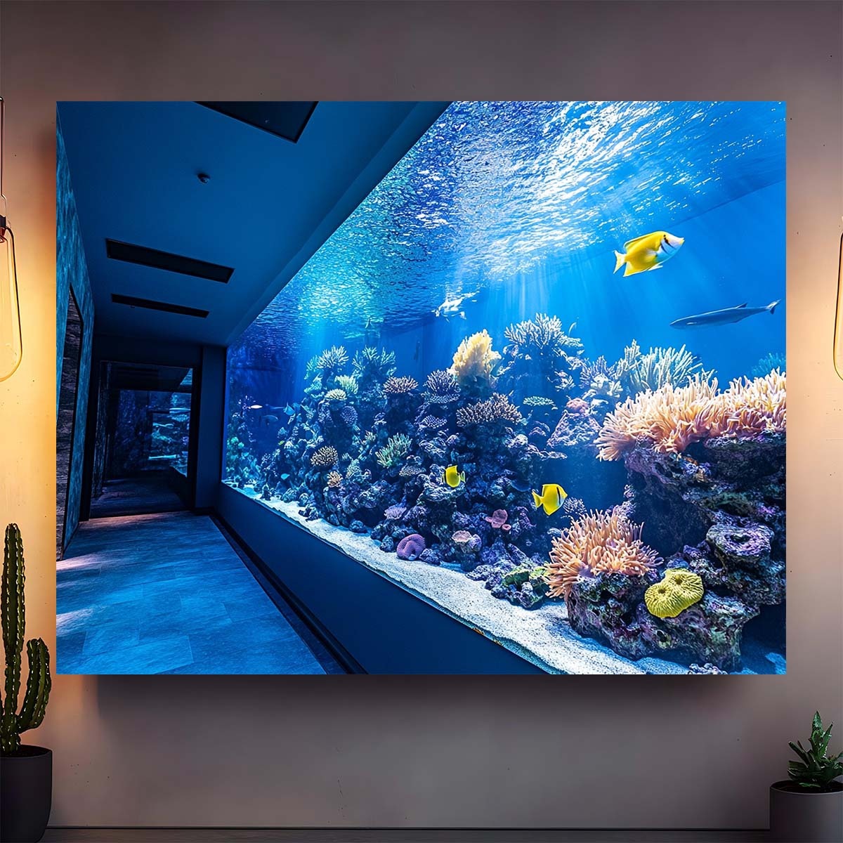 Vibrant Underwater Aquarium Ta - Reef Aquarium 评论和价格