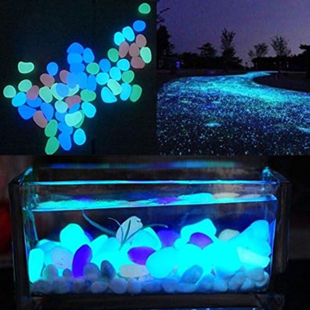 Fish Tank Rocks Glow Blue Pebb - Ocean Aquarium 评论和价格
